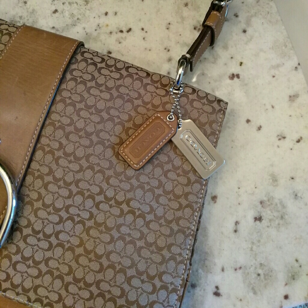 Authentic Coach Mini Monogram Canvas Satchel - image 2